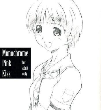monochrome pink kiss cover